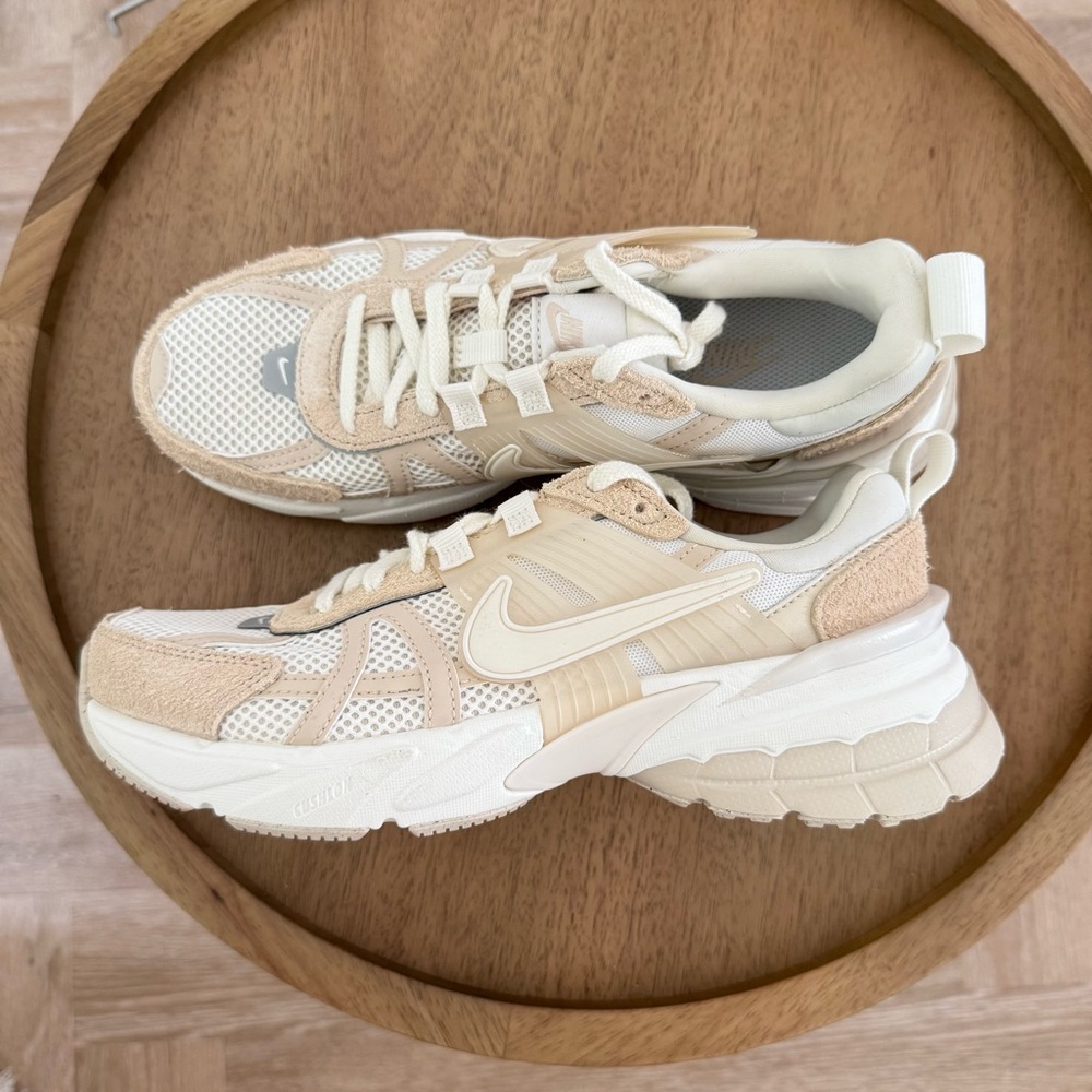 Nike V2K Run Women's Sneakers in Cream and White 8 SAIL SAND DRIFT